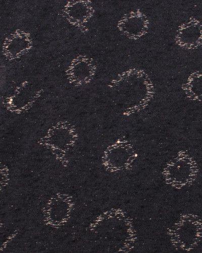 Grosse écharpe noire et dorée liserés et sequins Alphabio