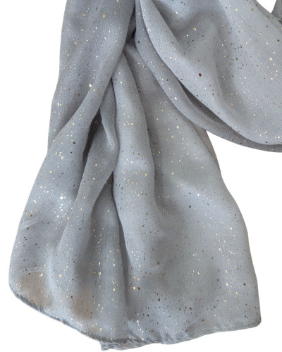 Foulard femme dégradé paillettes dorées Aitana
