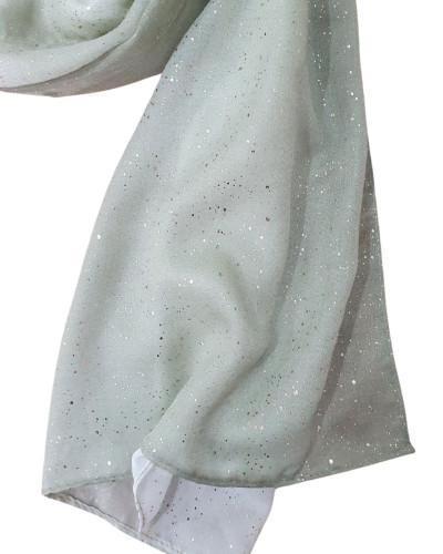 Foulard femme dégradé paillettes dorées Aitana
