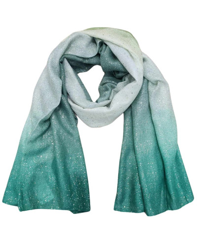 Foulard femme dégradé paillettes dorées Aitana