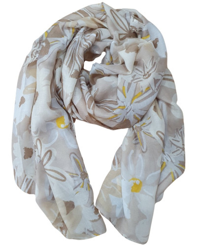 Foulard femme fleuri Aëlys