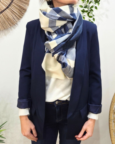 Echarpe femme à carreaux Delwen