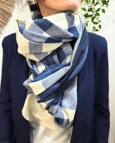 Echarpe femme à carreaux Delwen