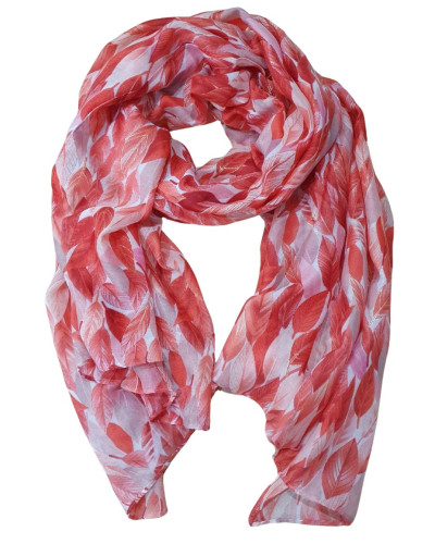 Foulard femme feuilles et dorures Erynn