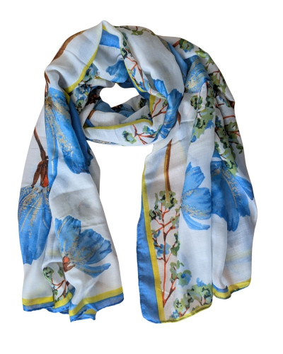 Foulard femme fleurie Azia