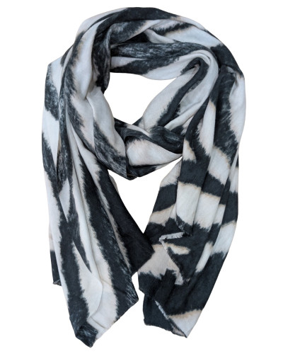 Foulard femme motif animalier zébré Carla