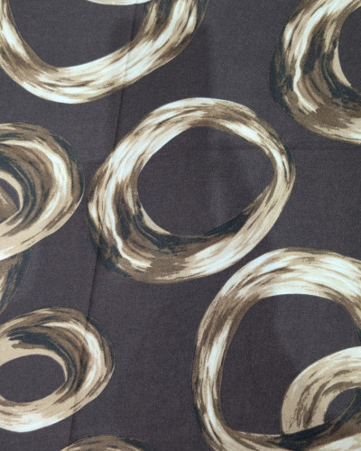 Foulard femme anneaux taupes