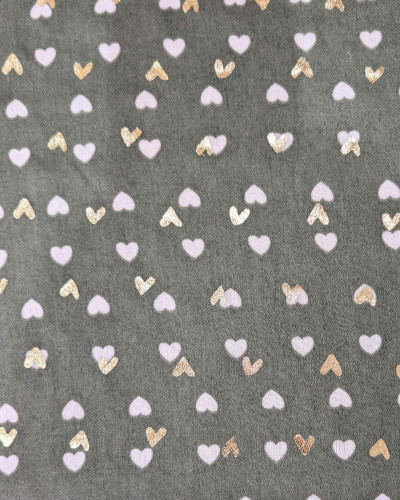 Echarpe femme coeurs beiges et dorés Manon