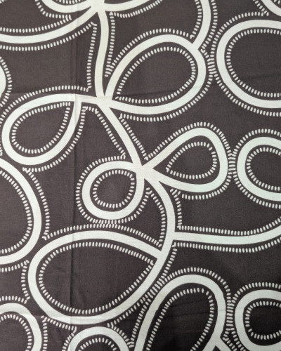 Echarpe femme marron motifs beiges Maeva