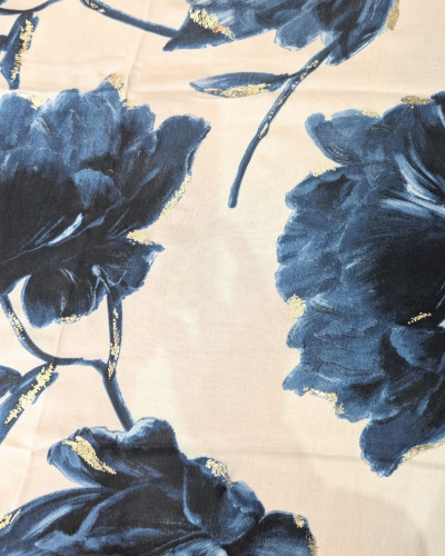 Echarpe femme fleurs et dorures Amandine