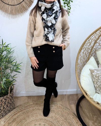 Echarpe femme fleurs et dorures Ilyssa