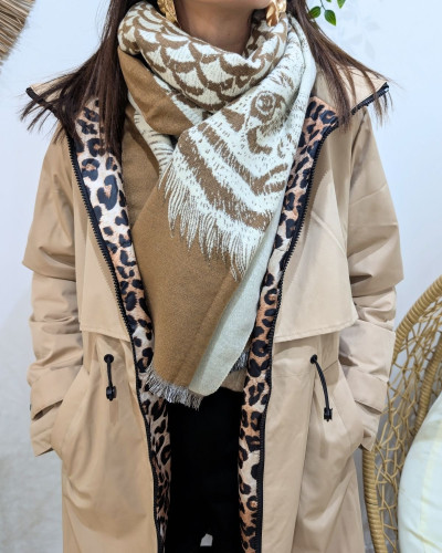 Echarpe chat hibou tigre