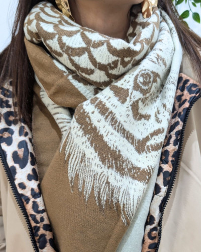 Echarpe chat hibou tigre