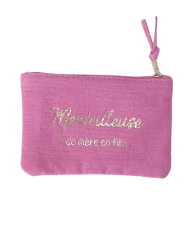 Petite pochette coton 10.5 X 16.5 cm merveilleuse de mere en fille 26903
