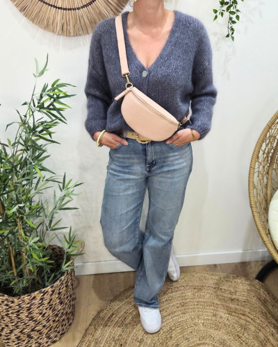 Sac banane femme effet craquelé