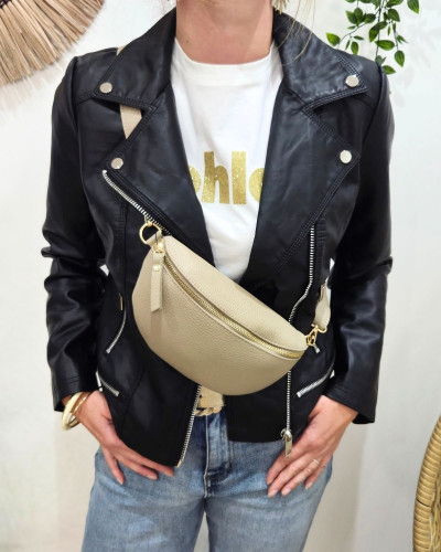 Sac banane femme effet craquelé