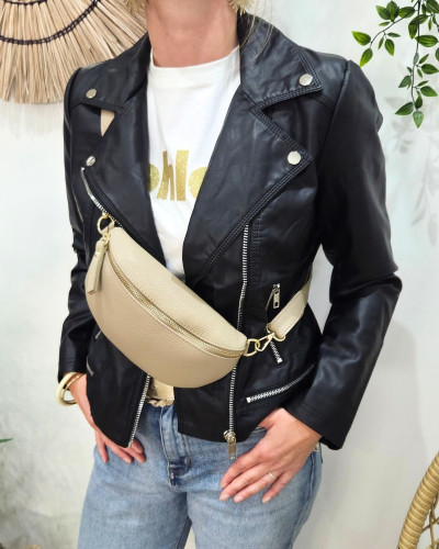 Sac banane femme effet craquelé