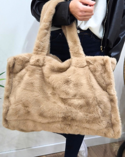 Sac cabas fourrure femme Calypso