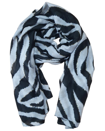 Foulard femme zébrée et dorures