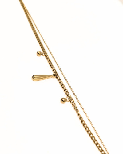 Chaine de cheville acier doré doublé Eldrid