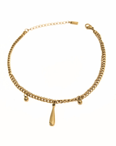 Chaine de cheville acier doré doublé Eldrid