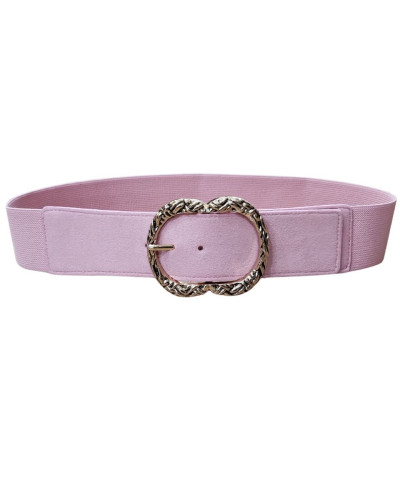 Ceinture élastique boucle ovale tressée dorée