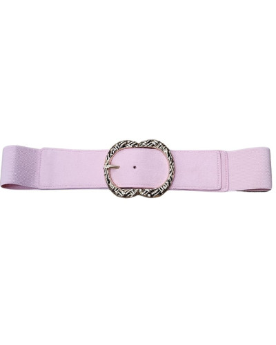 Ceinture élastique boucle ovale tressée dorée