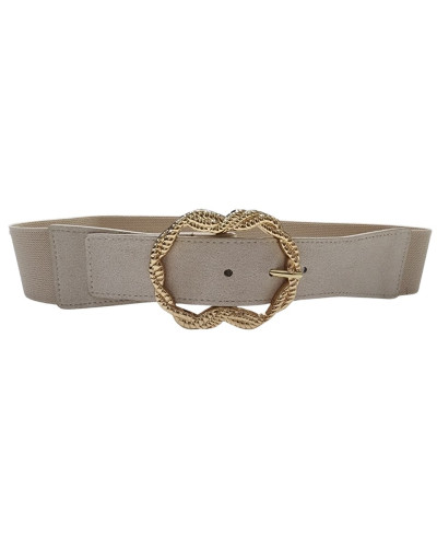 Ceinture élastique boucle ovale torsadée