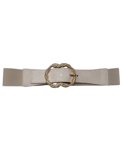 Ceinture élastique boucle ovale torsadée