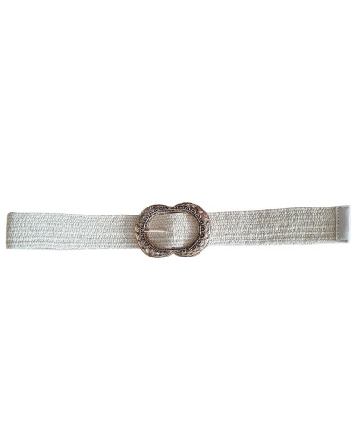 Ceinture femme paille boucle dorée Lyssandra