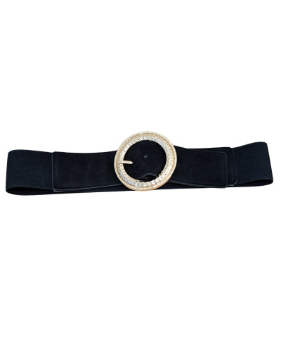 Ceinture élastique boucle ronde ciselée