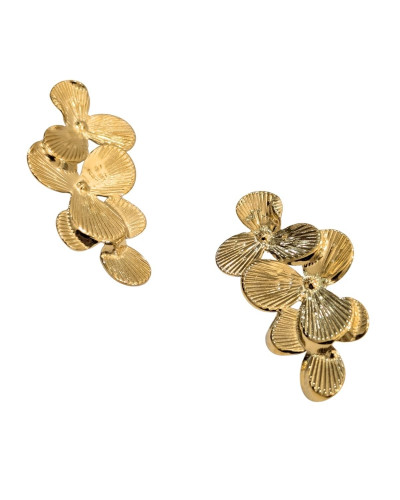 Boucles d'oreilles femme acier doré Siloé
