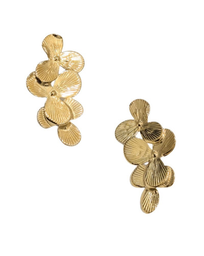 Boucles d'oreilles femme acier doré Siloé