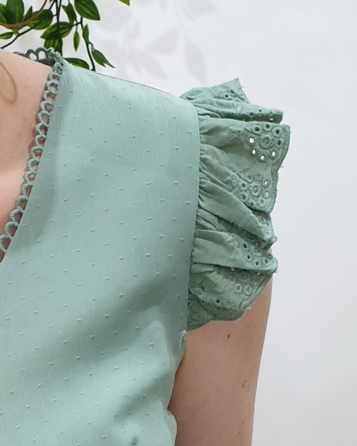 Blouse Louane vert d'eau