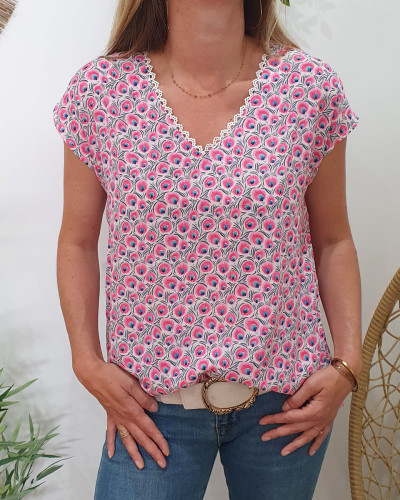 Blouse Dorothée rose