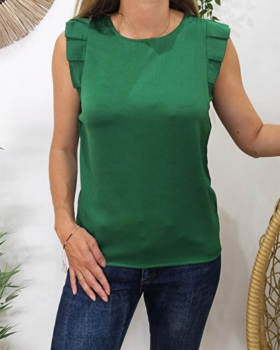 Blouse femme satinée Inaya-vert