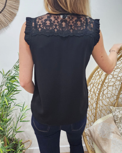 Blouse femme Luna noire