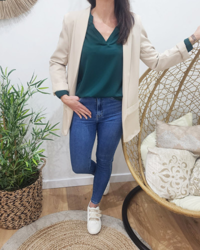 Blouse femme vert sale sapin