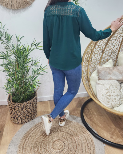 Blouse top ethnique femme