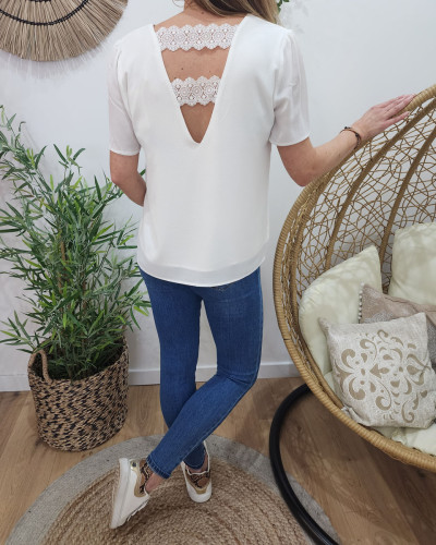 Blouse femme écrue Tess