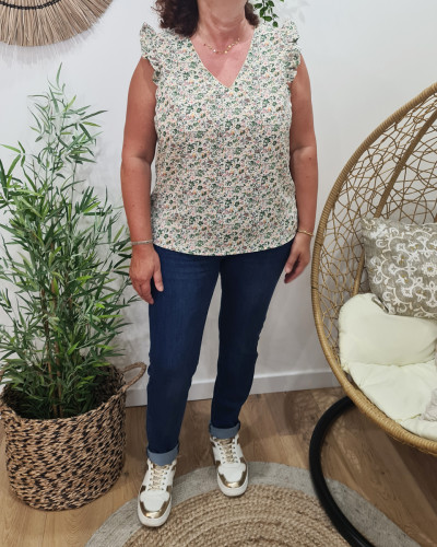 Blouse femme verte Sophie
