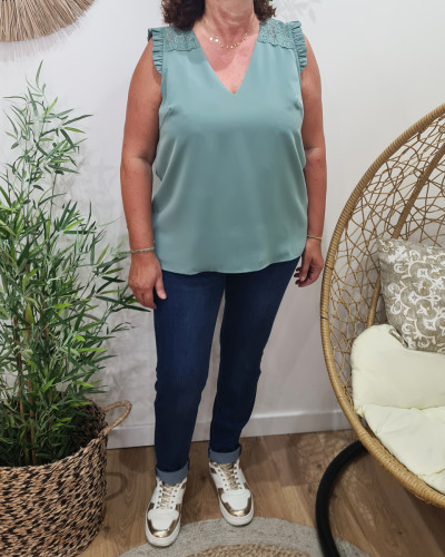 Blouse femme Luna vert agate