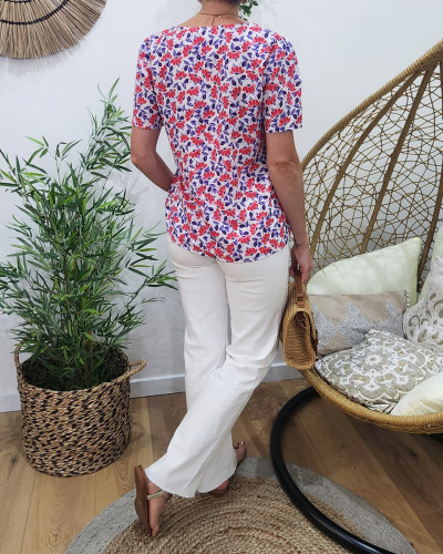 Blouse femme Tamara violet et rose