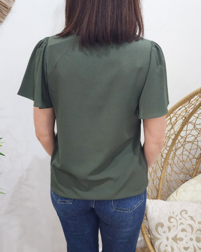 Blouse femme Emmanuelle kaki