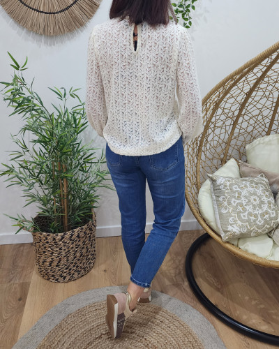 Blouse femme écrue Nerea