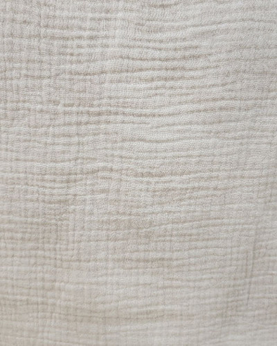 Blouse coton gaze écru coeurs bleu marine