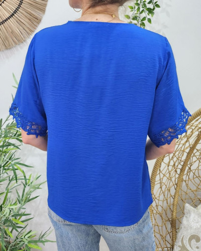 Blouse bleu roi femme on sale