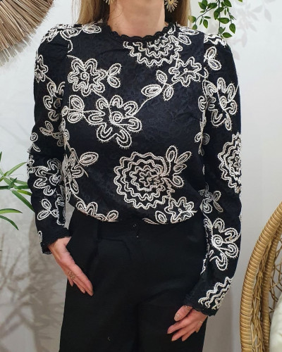 Blouse femme noir Licia