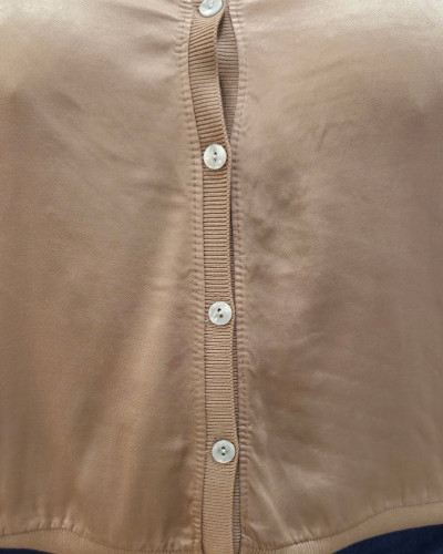 Blouse femme boutonnée satinée