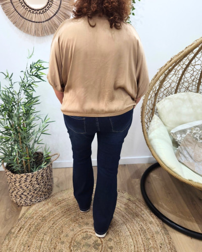 Blouse femme boutonnée satinée